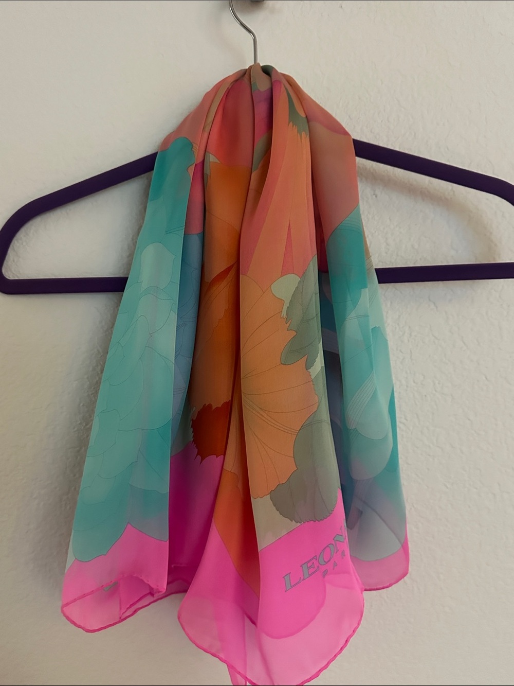 Beautiful Leonard Paris silk scarf